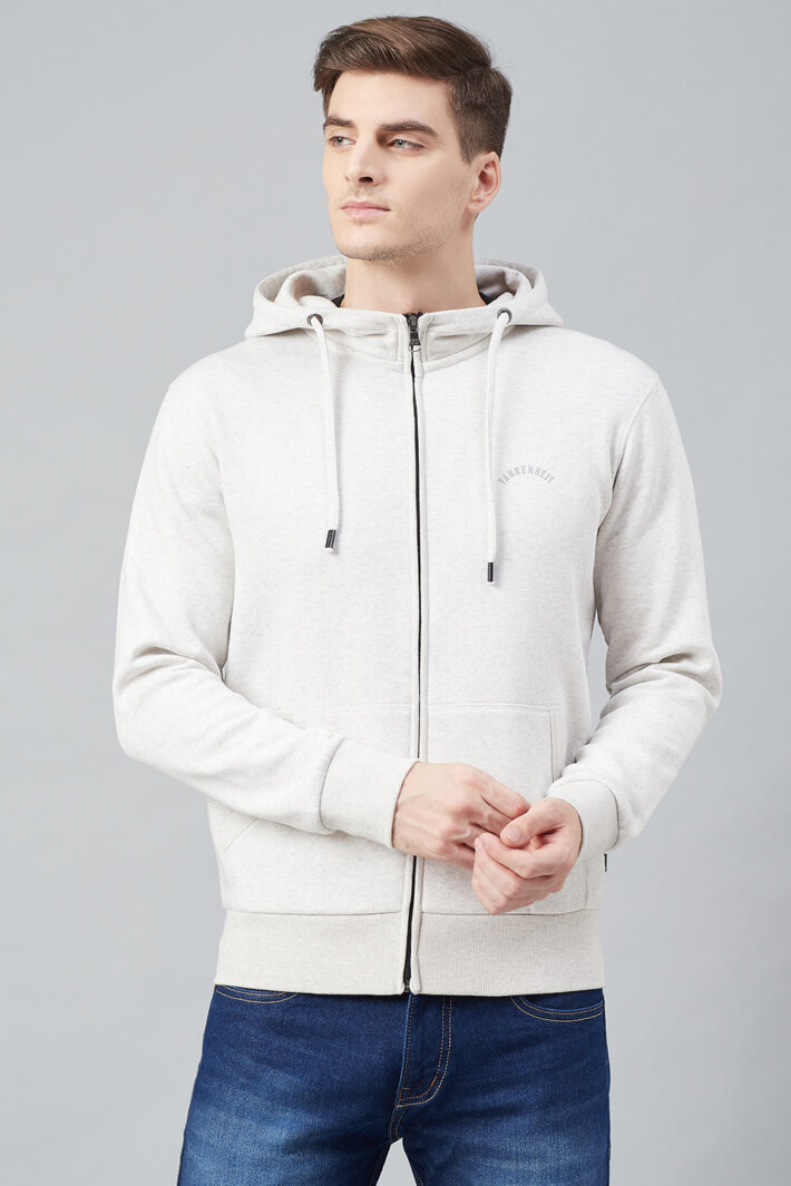 Fahrenhet Hooded Fleece Sweatshirt White