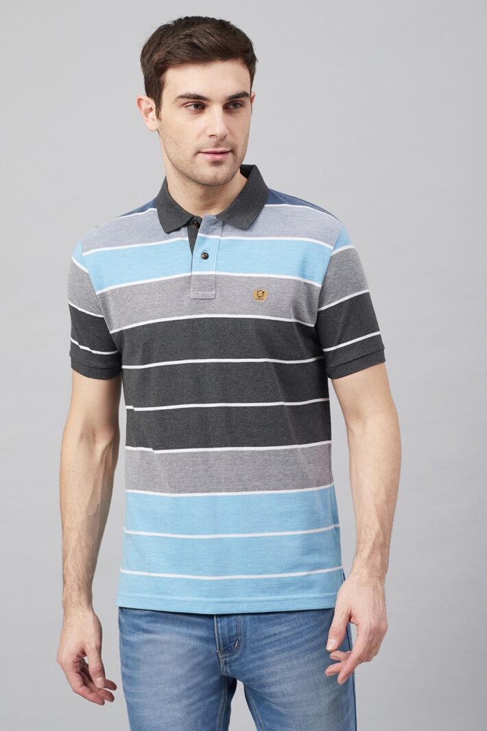 Fahrenheit Colourblock Stripes Polo Shirt