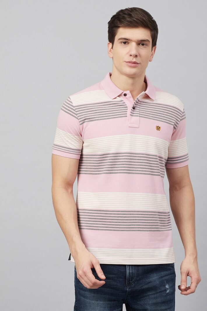 Fahrenheit Multi Stripe Polo Shirt