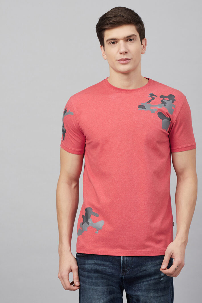 Fahrenheit Round Neck With Camouflage Print