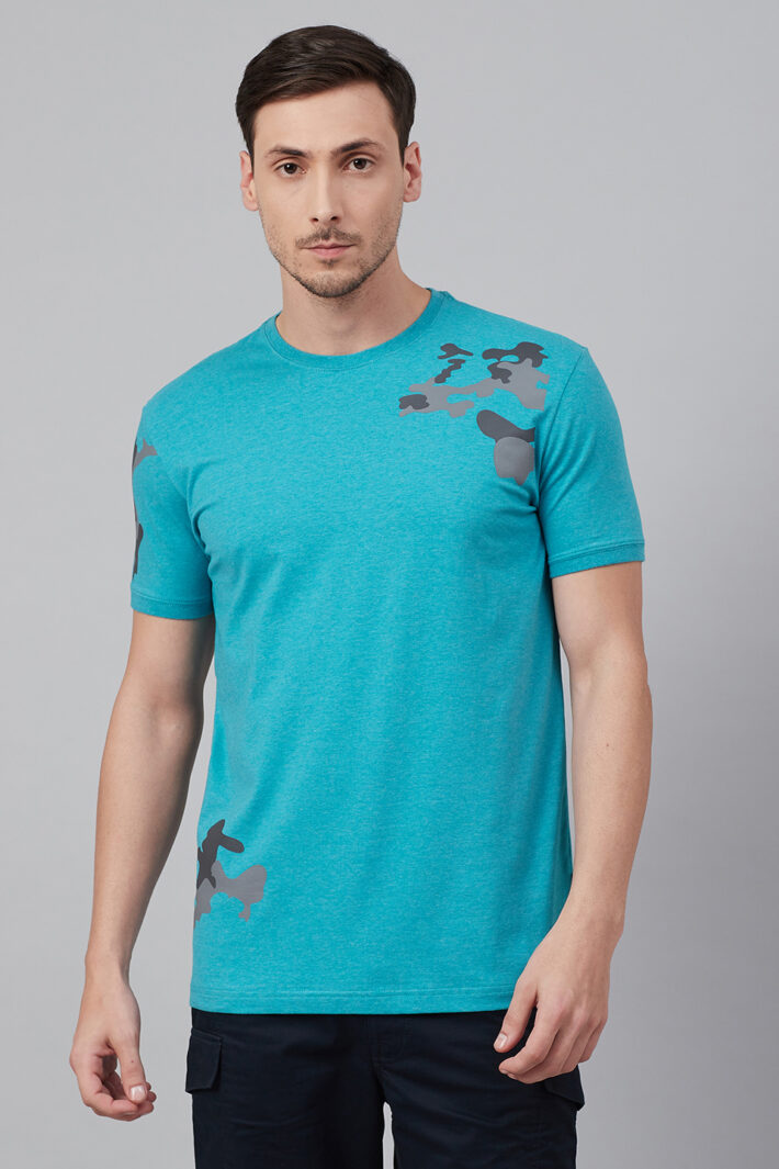 Fahrenheit Round Neck With Camouflage Print