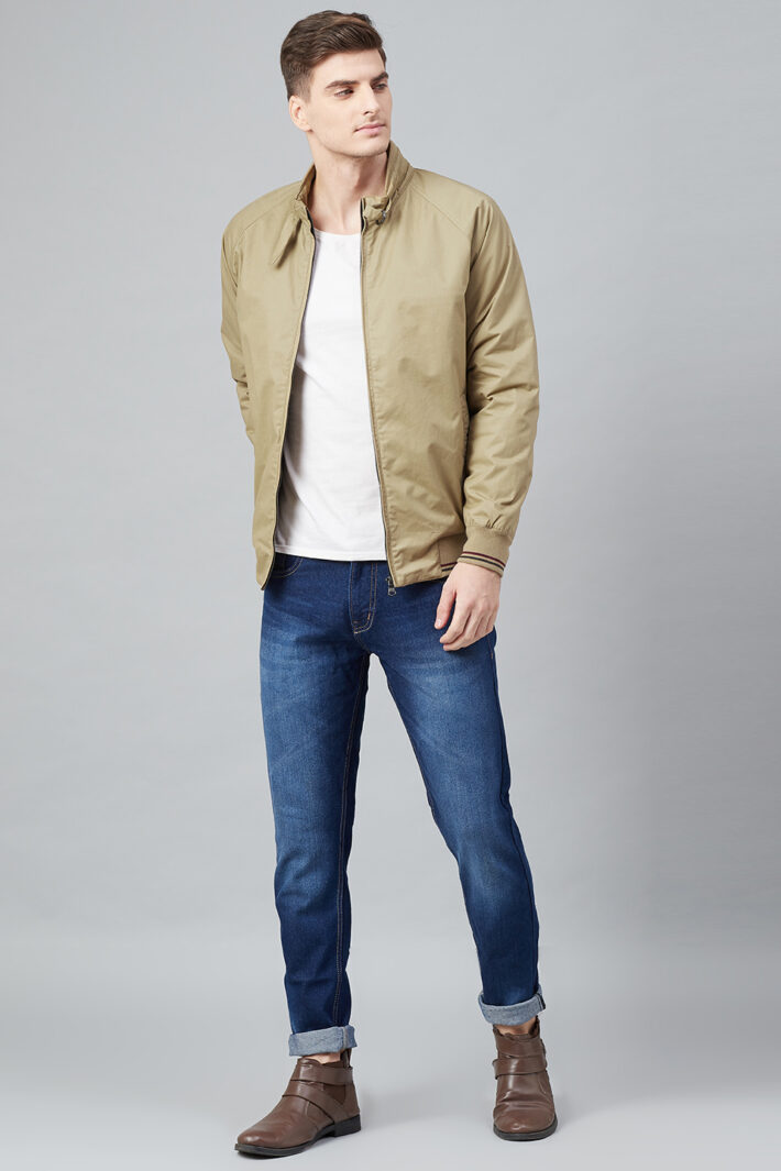 Fahrenheit Solid Cotton Jacket Beige