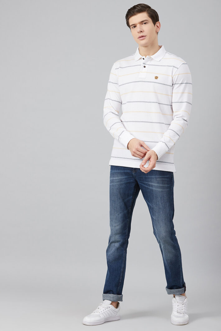 Fahrenheit Jacquard Stripe Polo