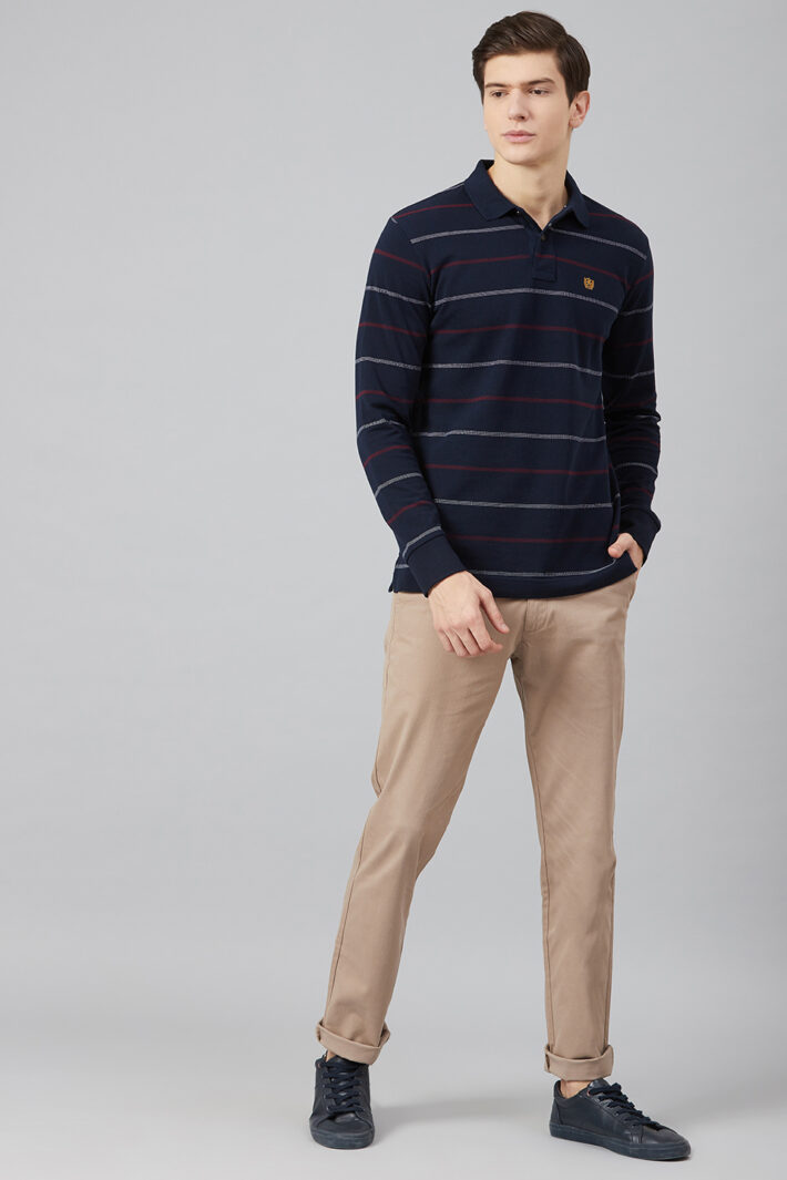 Fahrenheit Jacquard Stripe Polo