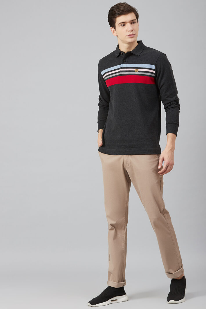 Fahrenheit Chest Stripe Pique Polo