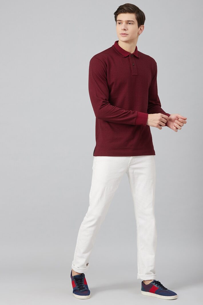 Fahrenheit Check-Pattern Jacquard Polo