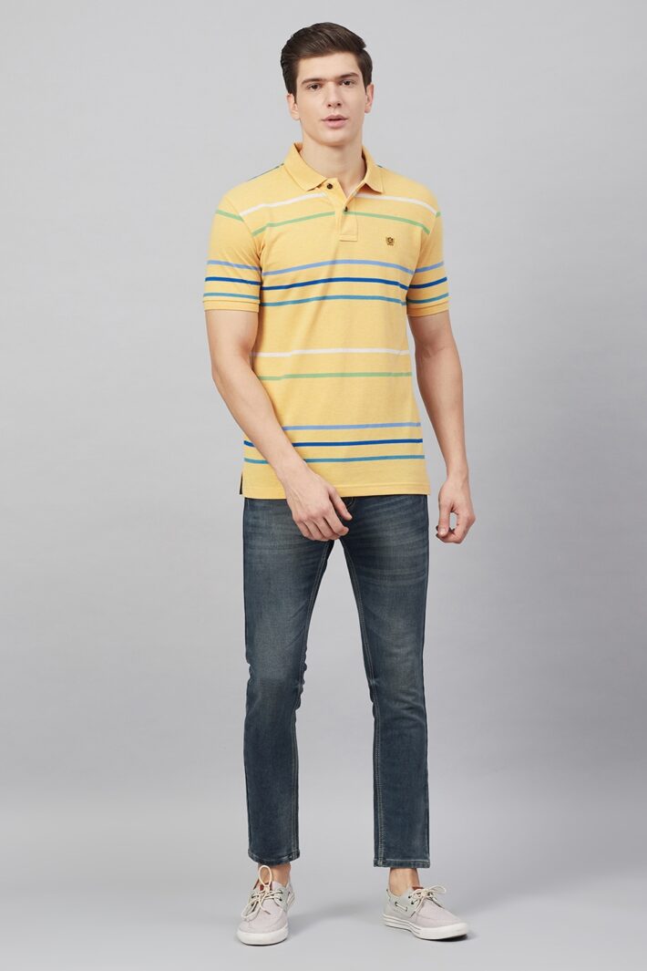 Fahrenheit Stripe Polo Shirt