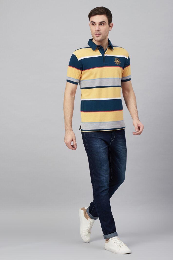 Fahrenheit Stripe Rugby Polo