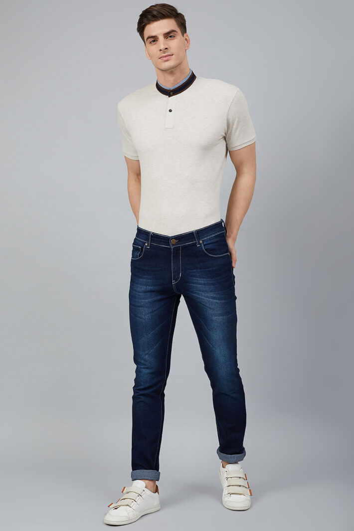 Fahrenheit Solid Stand-Up Collar Polo Shirt White