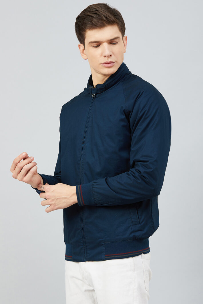 Fahrenheit Solid Cotton Jacket Blue