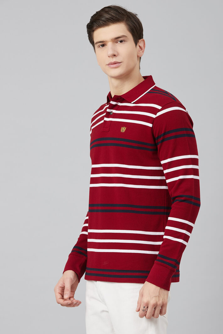 Fahrenheit Multicolour Stripe Polo