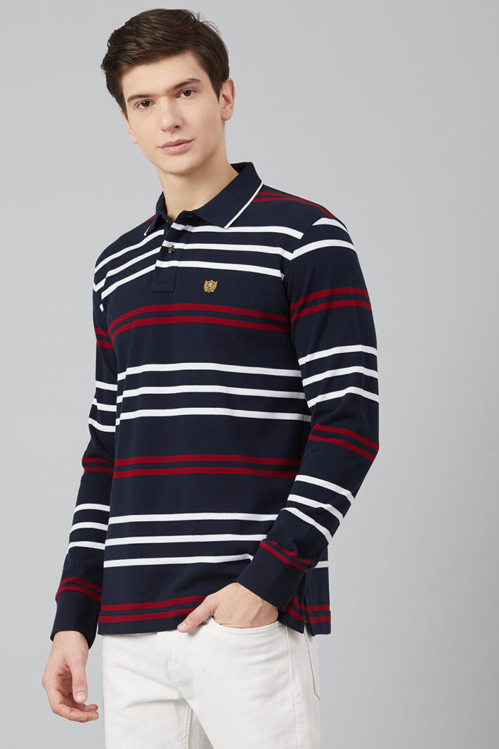 Fahrenheit Multicolour Stripe Polo