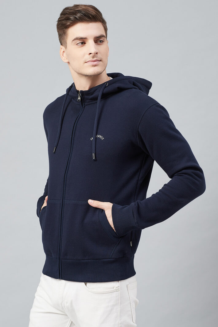 Fahrenheit Hooded Fleece Sweatshirt Navy Blue