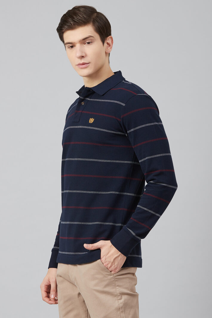 Fahrenheit Jacquard Stripe Polo