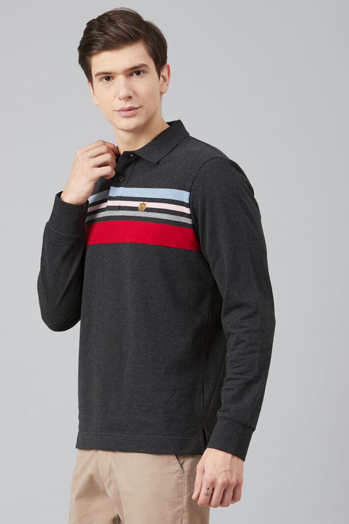 Fahrenheit Chest Stripe Pique Polo