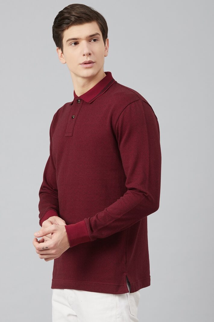 Fahrenheit Check-Pattern Jacquard Polo