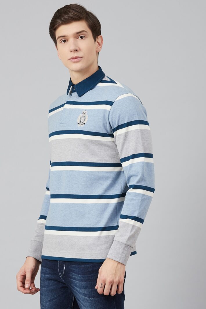 Fahrenheit Stripe Rugby Polo