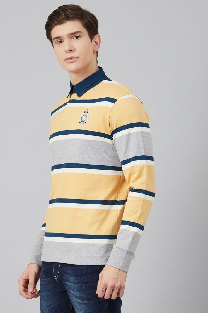 Fahrenheit Stripe Rugby Polo