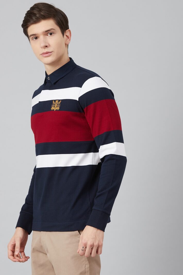 Fahrenheit Colourblock Rugby Polo