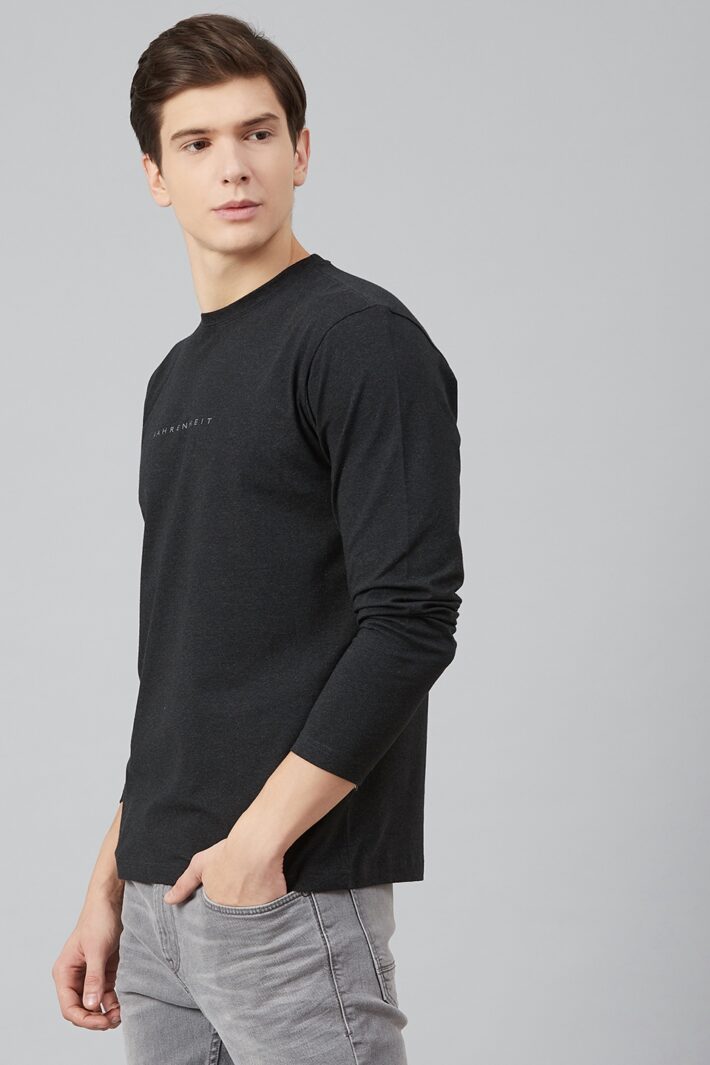 Fahrenheit Lycra Jersey Round Neck Black