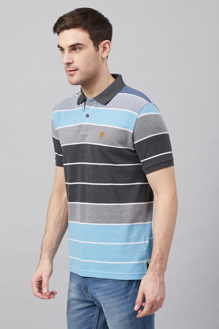 Fahrenheit Colourblock Stripes Polo Shirt