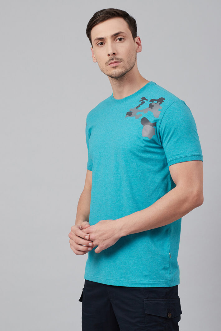 Fahrenheit Round Neck With Camouflage Print