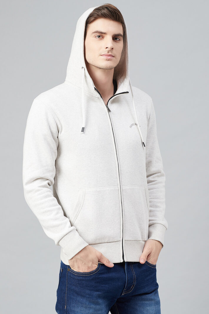 Fahrenhet Hooded Fleece Sweatshirt White