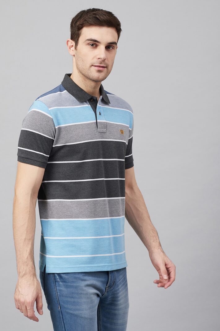 Fahrenheit Colourblock Stripes Polo Shirt