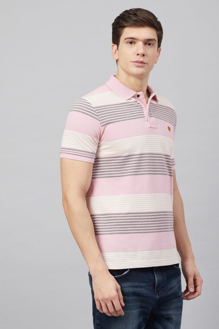 Fahrenheit Multi Stripe Polo Shirt