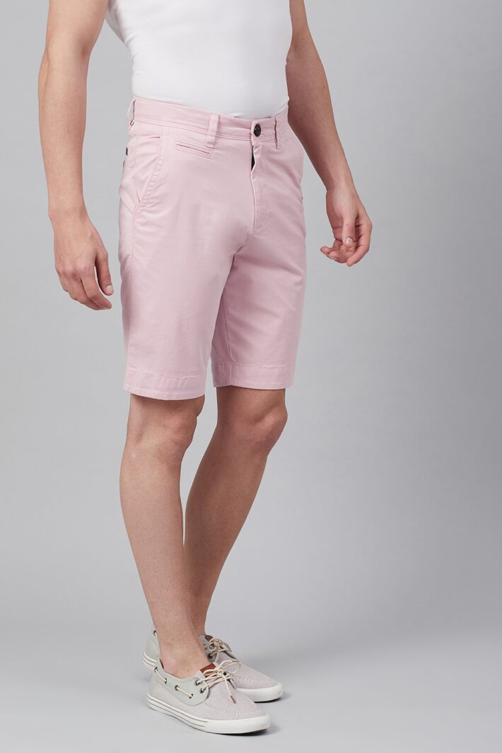 Fahrenheit Solid Straight Fit Shorts Pink