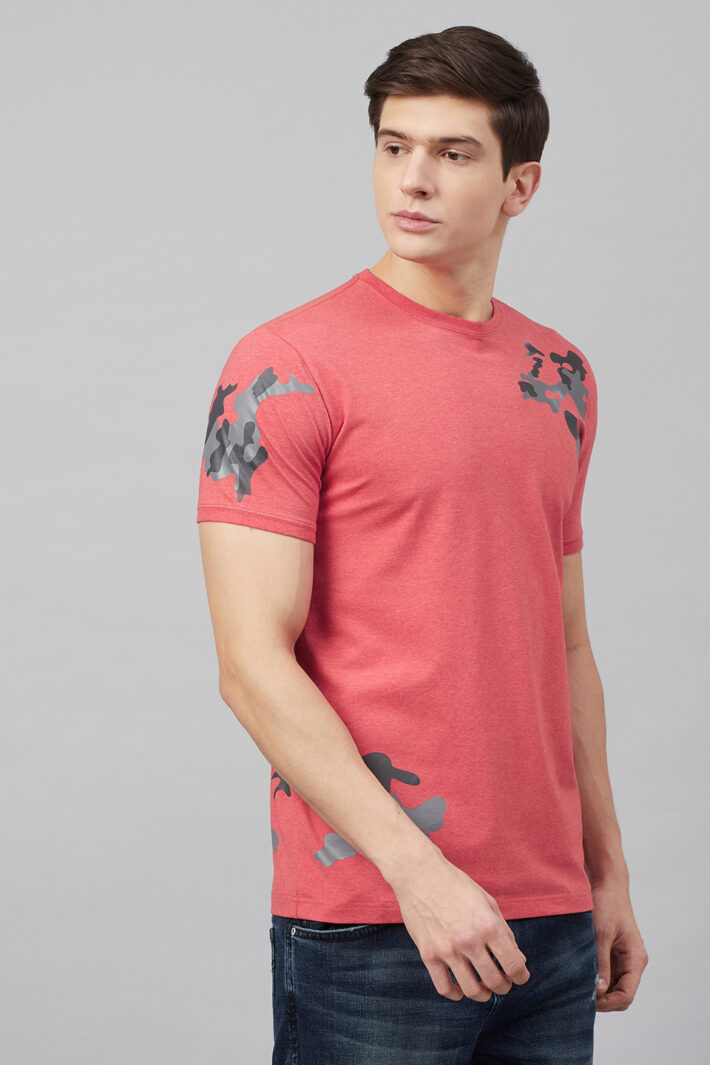 Fahrenheit Round Neck With Camouflage Print