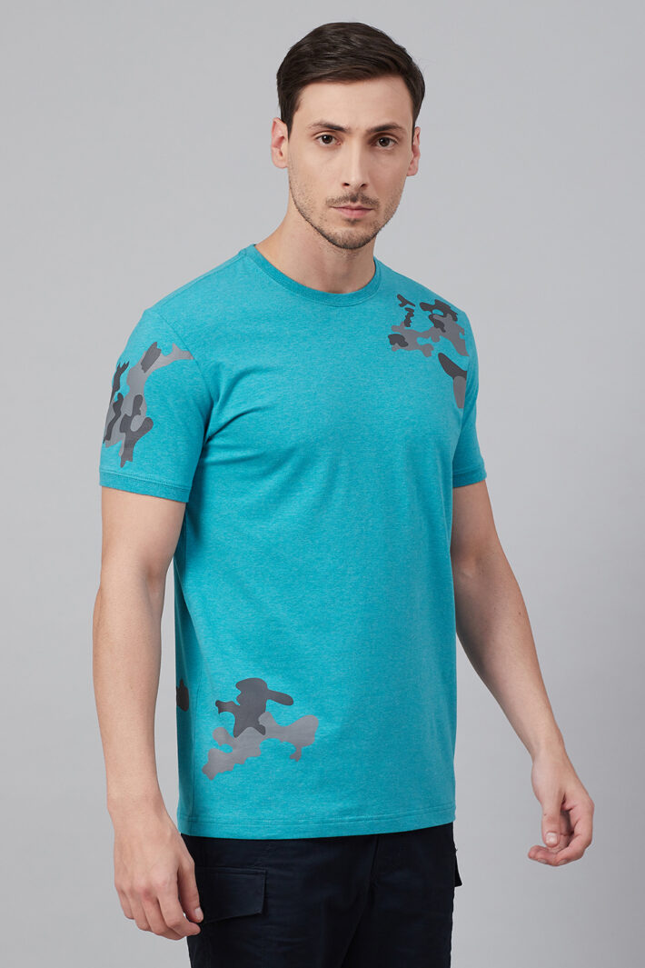 Fahrenheit Round Neck With Camouflage Print