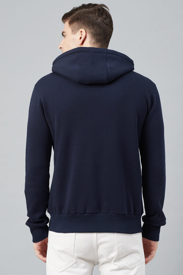 Fahrenheit Hooded Fleece Sweatshirt Navy Blue