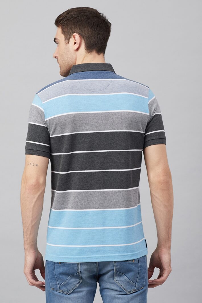 Fahrenheit Colourblock Stripes Polo Shirt