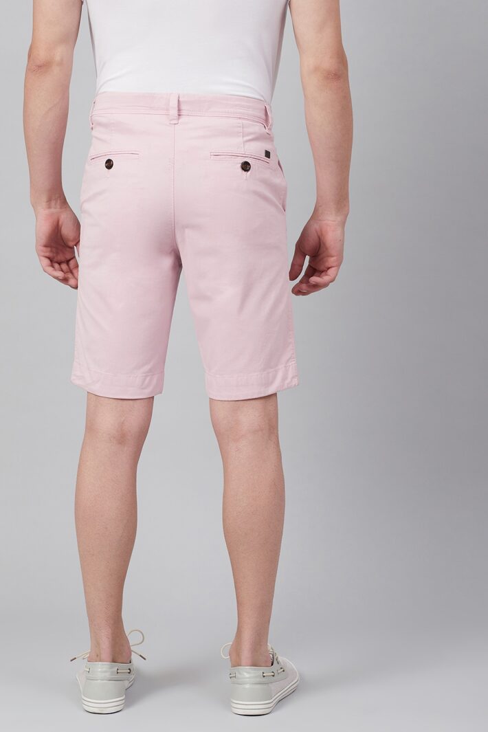 Fahrenheit Solid Straight Fit Shorts Pink