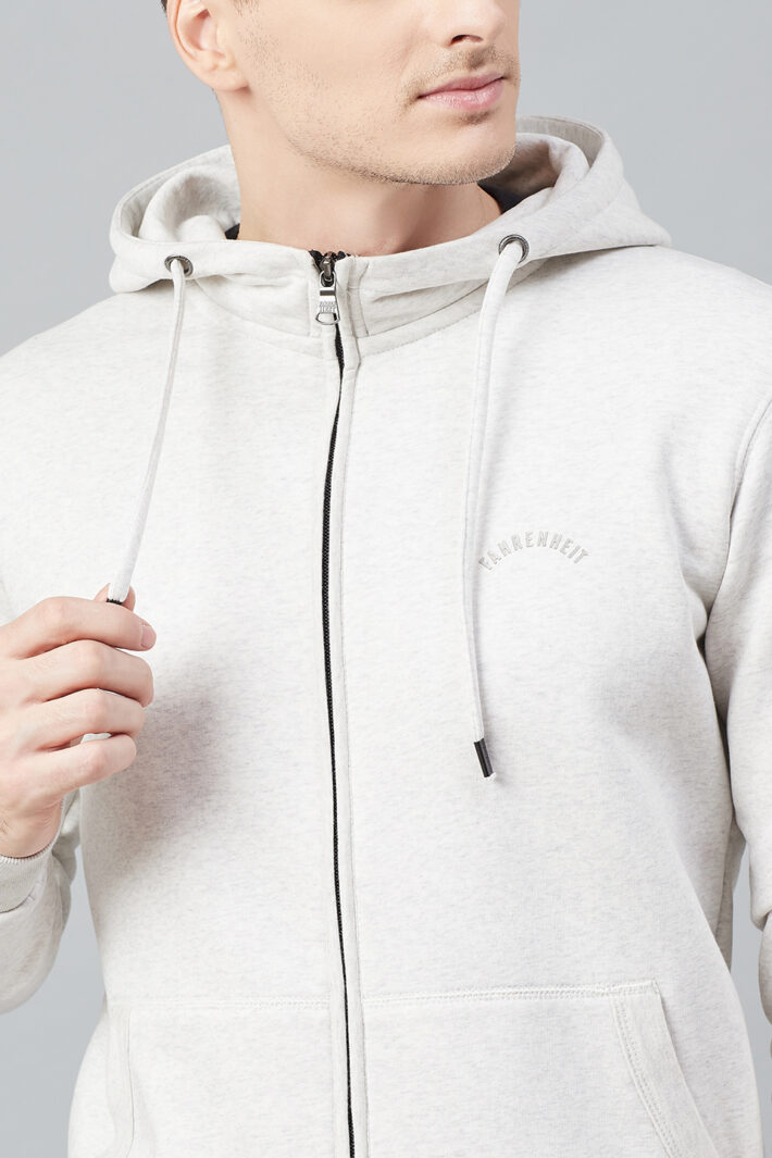 Fahrenhet Hooded Fleece Sweatshirt White