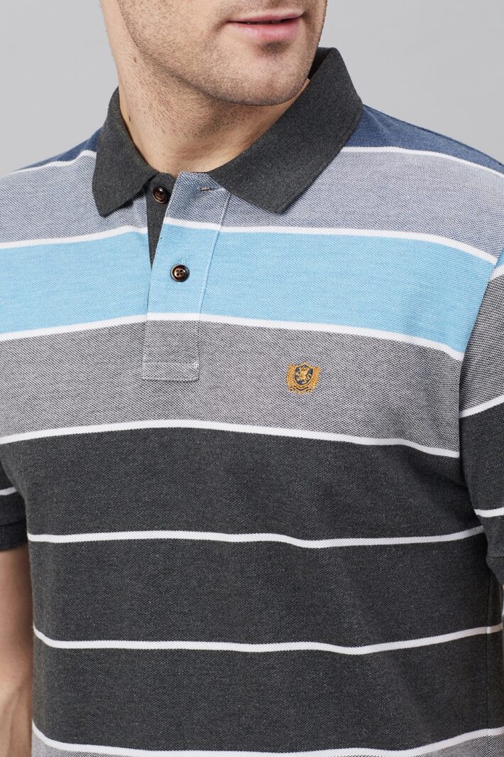 Fahrenheit Colourblock Stripes Polo Shirt