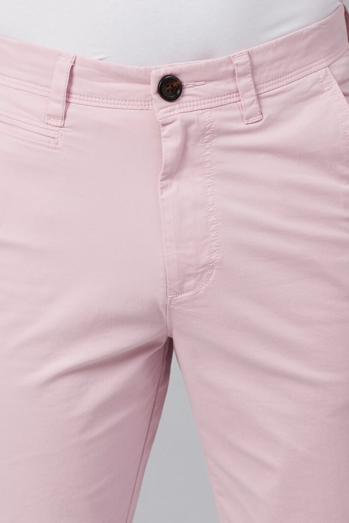 Fahrenheit Solid Straight Fit Shorts Pink