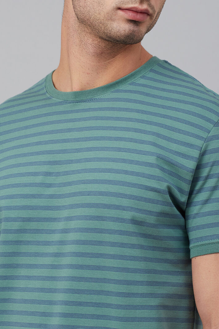 Fahrenheit Round Neck Colourblock Feeder Stripes