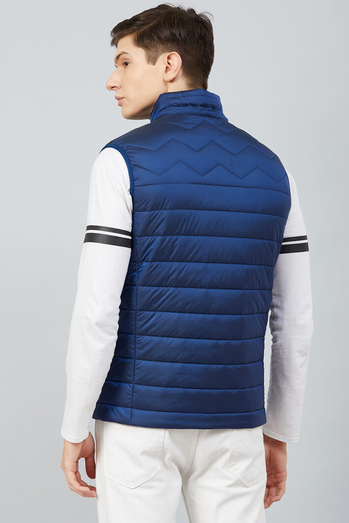 Fahrenheit Hooded Sleeveless Jacket Blue