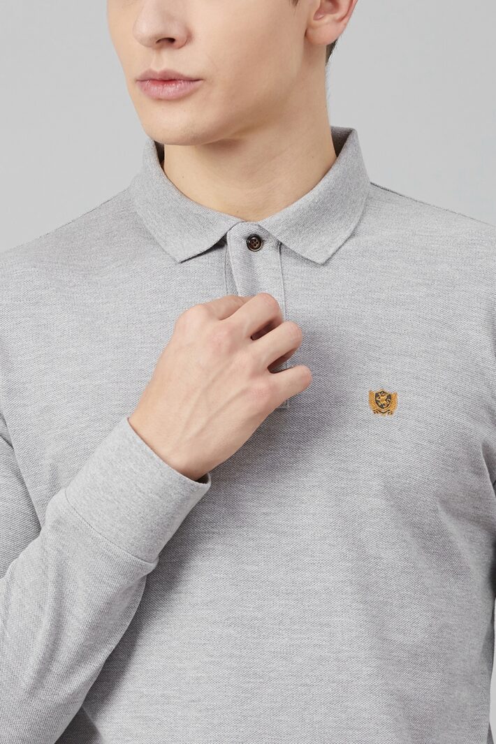 Fahrenheit Solid Pique Polo Grey