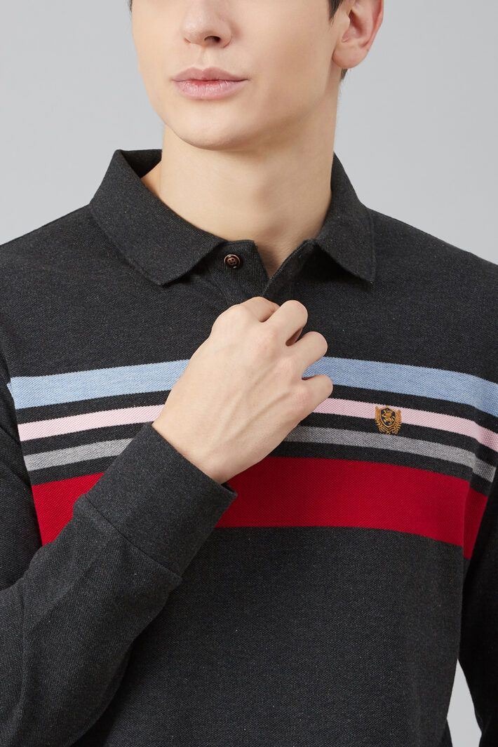 Fahrenheit Chest Stripe Pique Polo