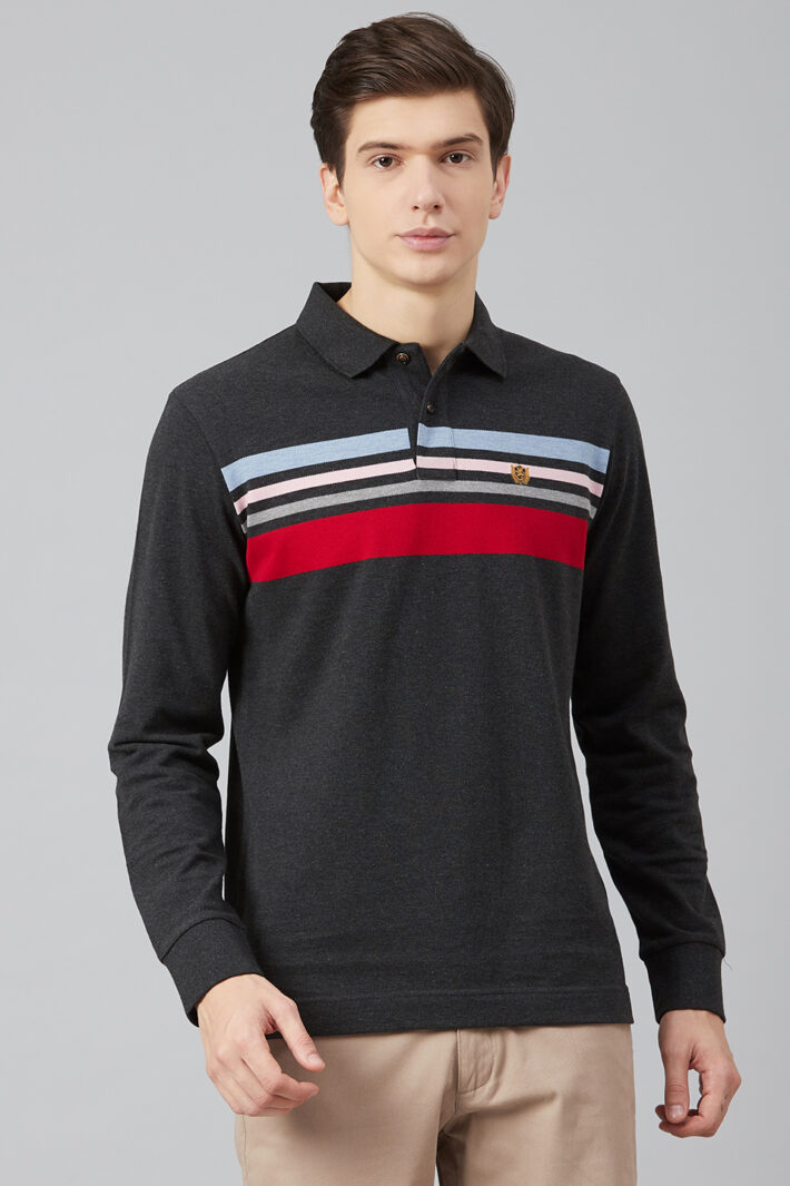 Fahrenheit Chest Stripe Pique Polo