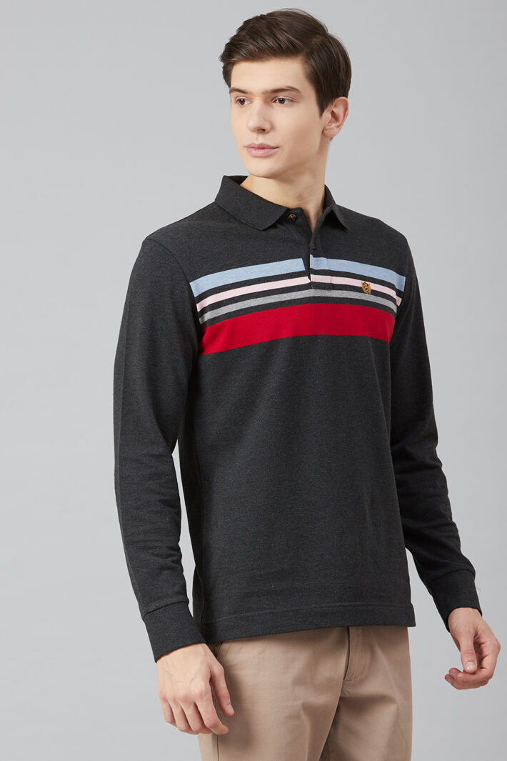 Fahrenheit Chest Stripe Pique Polo