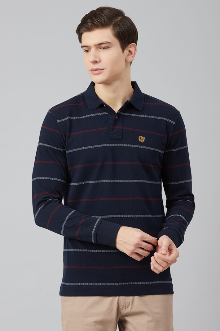 Fahrenheit Jacquard Stripe Polo