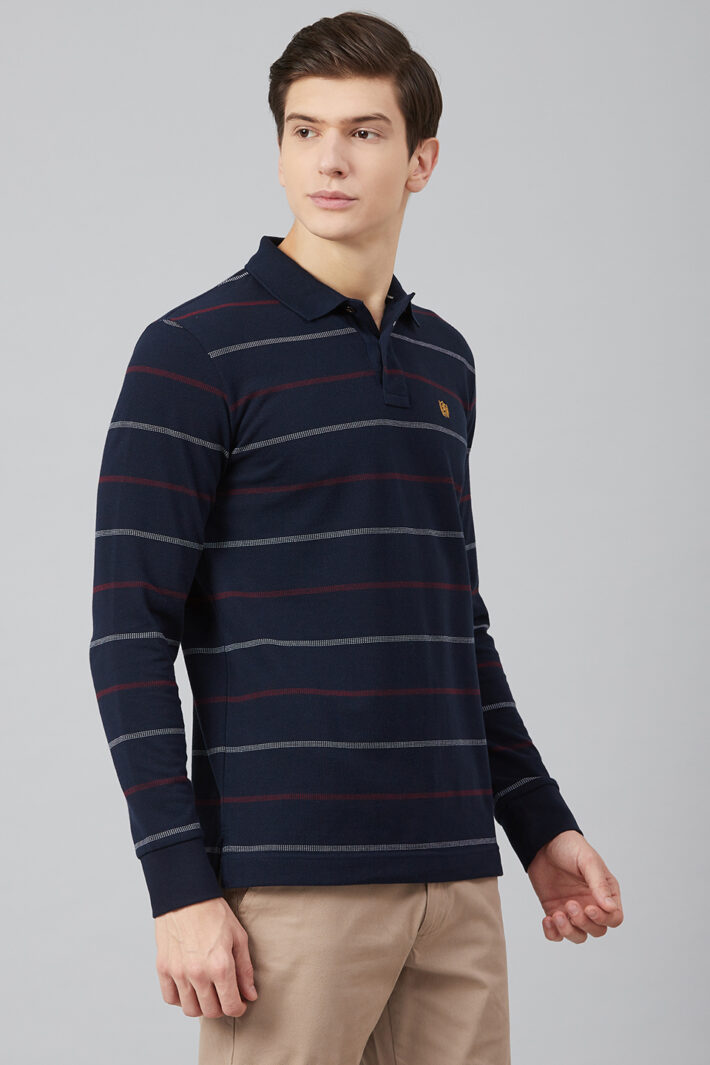 Fahrenheit Jacquard Stripe Polo