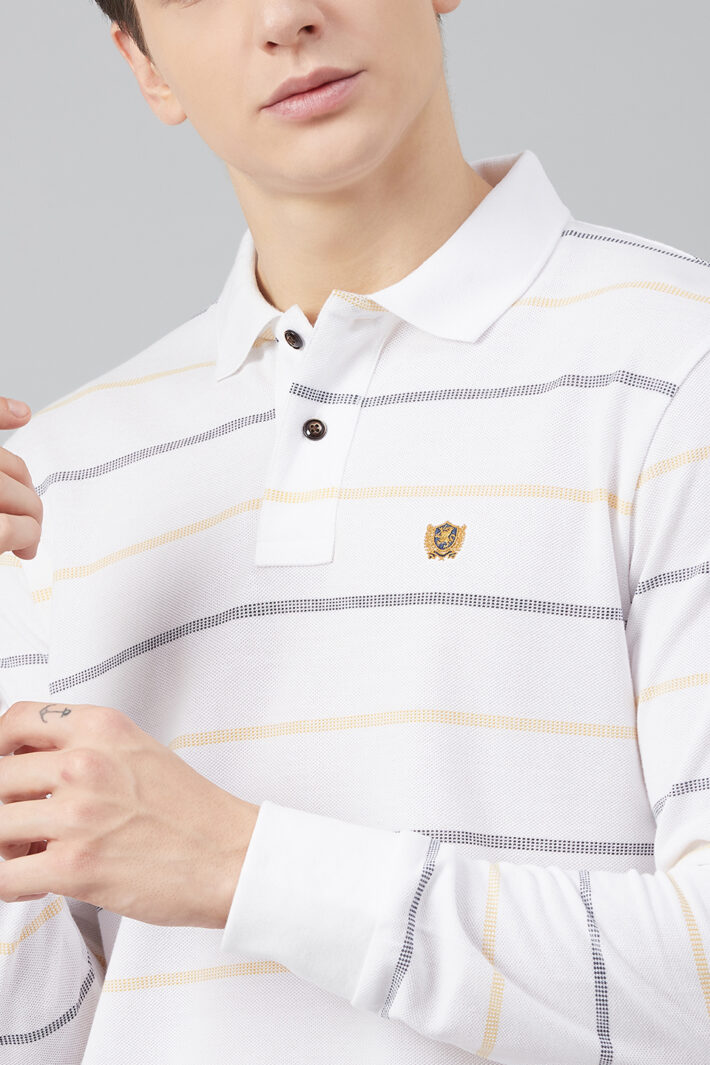 Fahrenheit Jacquard Stripe Polo