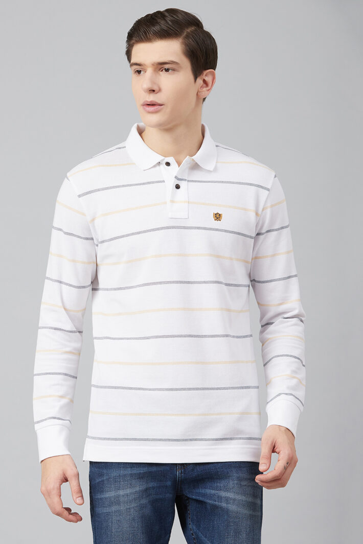 Fahrenheit Jacquard Stripe Polo