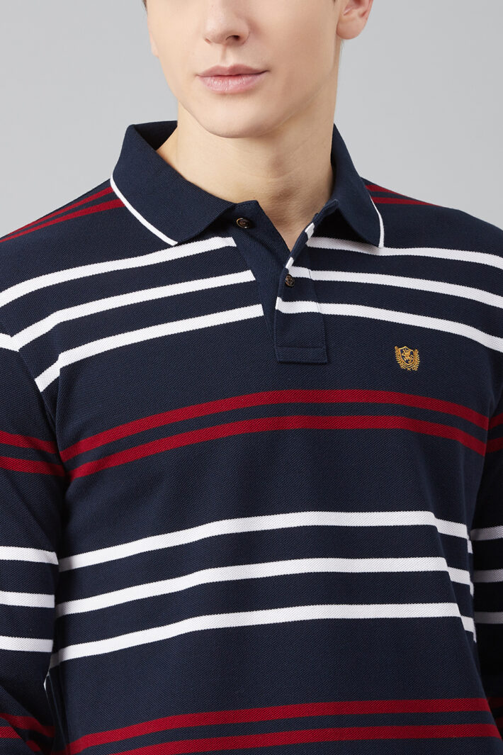 Fahrenheit Multicolour Stripe Polo