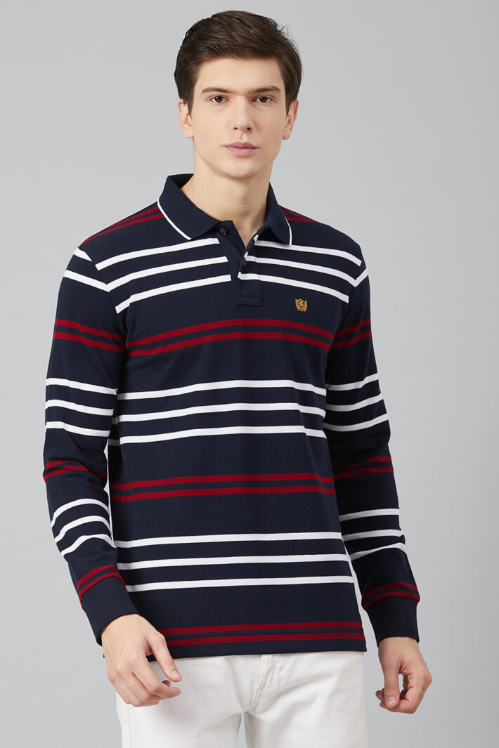 Fahrenheit Multicolour Stripe Polo